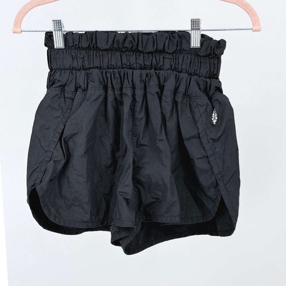 FP Movement The Way Home Shorts Womens M Black High Rise Running Lined